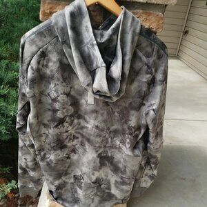 Lululemon Textured Tech Hoodie Size S Diamond Dye Raw Linen Seared Grey 25800